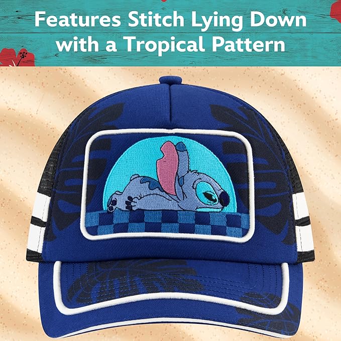 Disney Stitch Dad Hat, Adult Cotton Baseball Cap with Curved Brim