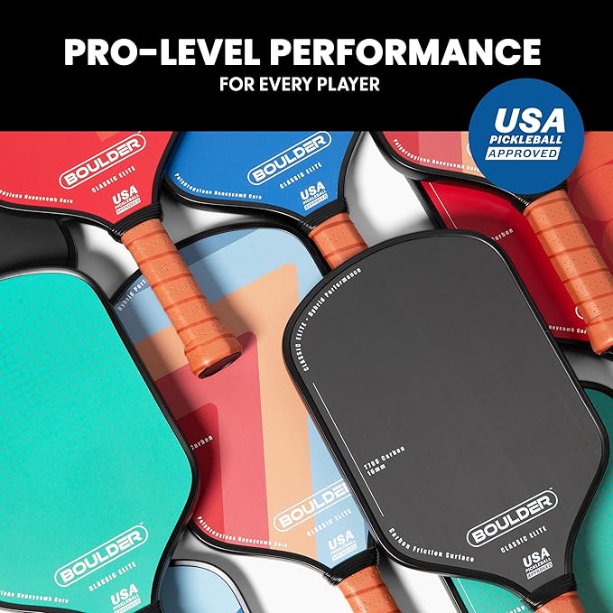 Boulder Carbon Fiber Pickleball Paddle | T700 Carbon Fiber | USAPA Approved - Image 3