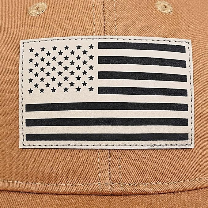 American Flag Trucker Hat - Snapback Hats for Men Women Baseball Cap - Breathable Mesh & Adjustable Fit for Casual Wear