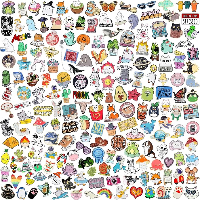 20/40/50 Pcs Cute Enamel Backpack Pins, Funny Anime Enamel Lapel Pins Bulk Set by SINCCO