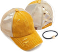 C.C Ponycap Messy High Bun Ponytail Adjustable Glitter Mesh Trucker Baseball Cap