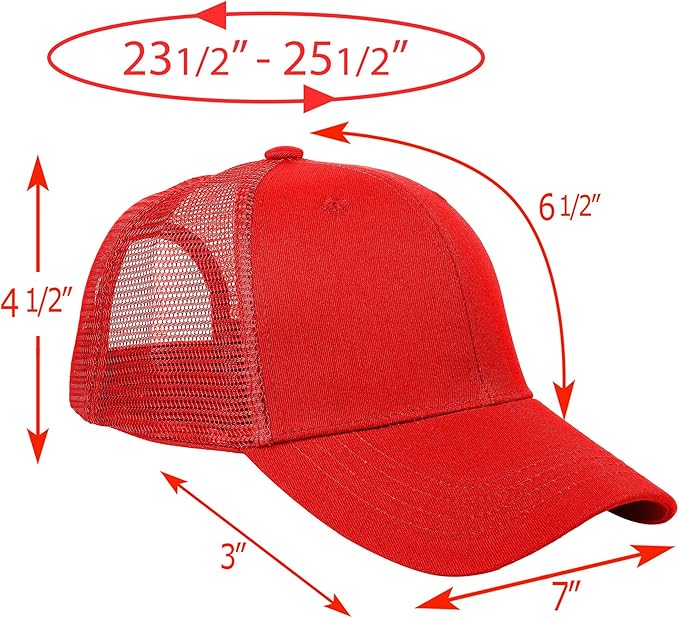 Falari Trucker Hat Baseball Cap Structured Plain Design 6 Panel, Adjustable Size