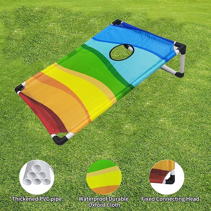 Portable Cornhole Set with 2 Collapsible Cornhole Boards, 8 Cornhole Bean Bags - Image 4