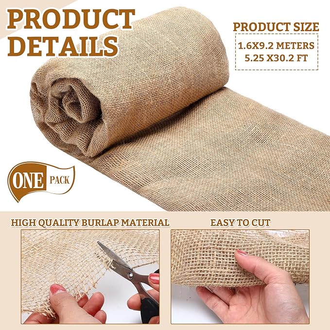63 Inch x 30 Feet Gardening Burlap Roll - Image 3
