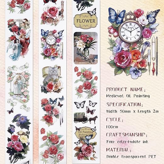 Vintage Flower PET Tape - Image 4