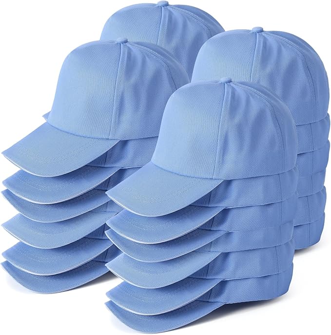 Shyyween Kids Baseball Caps Youth Adjustable Plain Baseball Hats Cotton Blank Hats Bulk for Girls Boys Sport Team