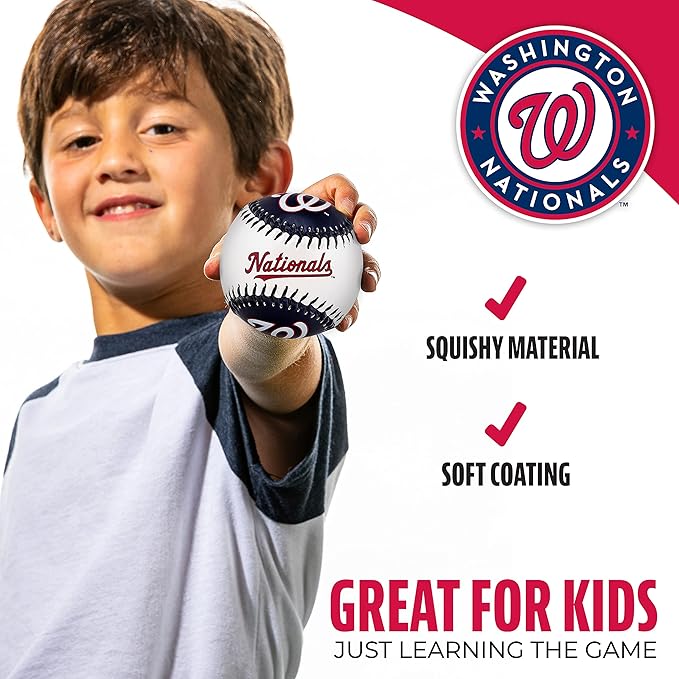 Franklin Sports MLB Team Soft Baseballs - Team Logo - Fan Shop Toy Baseball for Kids - Decoration for Desks and Office