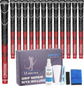 Geoleap Golf Grips Set of 13- Grips with Tapes and Grips with All Repair Kits for Choice,Hybrid Golf Club Grips All Weather Contral, High Feedback & Traction Golf Grips for Men and Women.