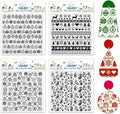 CHGCRAFT 4 Pcs Christmas Polymer Clay Texture Sheets Knitted Patterns Silicone by chgcraft
