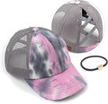 C.C Ponycap Messy High Bun Ponytail Adjustable Glitter Mesh Trucker Baseball Cap