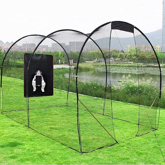 Batting Cage Backstop with Strike Zone Heavy Duty PVC Coated Oxford Fabric Vinyl Baseball Backstops with Catcher Softball Pitcher Training Equipment Aid