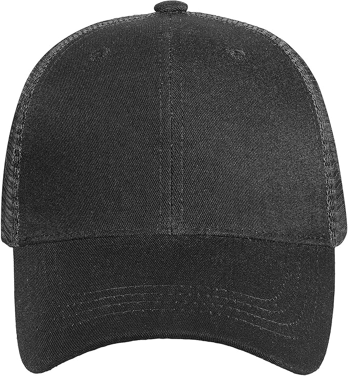 Falari Trucker Hat Baseball Cap Structured Plain Design 6 Panel, Adjustable Size