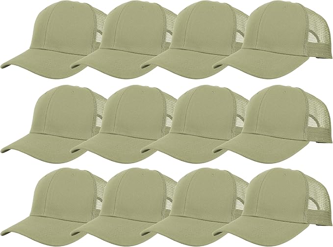 Gelante Mesh Trucker Hat Baseball Cap Structured Front Panel Wholesale LOT 12 Pack