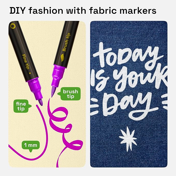ARTISTRO 24 Dual-Tip Fabric Markers - Image 2