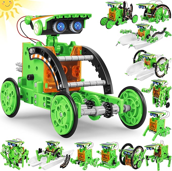 Bottleboom STEM 13-in-1 Education Solar Power Robots Toys by Bottleboom