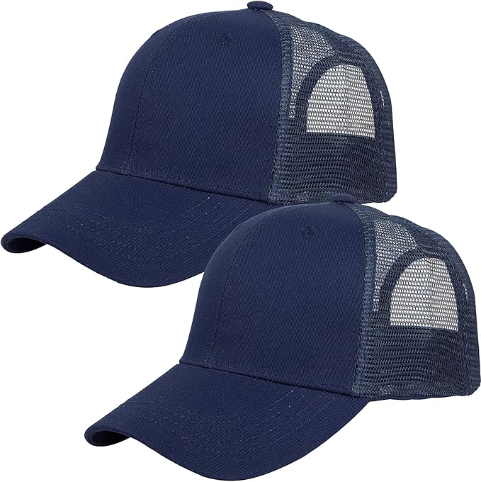 Falari Trucker Hat Baseball Cap Structured Plain Design 6 Panel, Adjustable Size