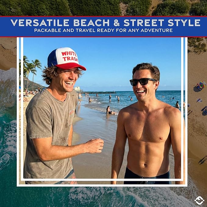 Funky Junque Premium Mesh Snapback Trucker Hat - Stylish Comfort for All - Patriotic, Humor & More