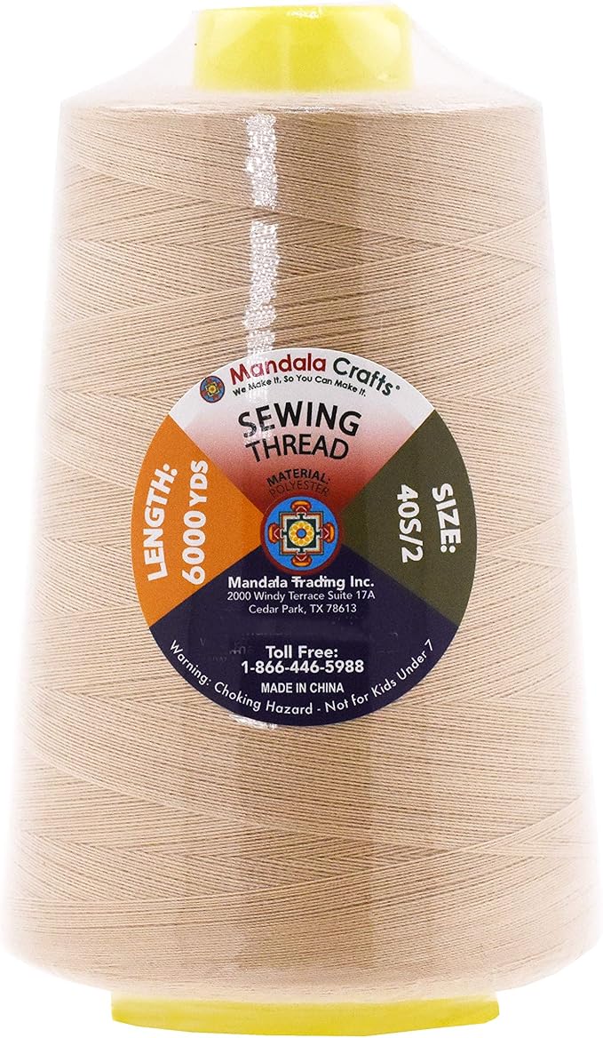 Mandala Crafts 4 Pack of Serger Threads Cones Spools - Image 2