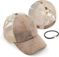 C.C Ponycap Messy High Bun Ponytail Adjustable Glitter Mesh Trucker Baseball Cap