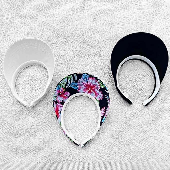3 Pack Sports Sun Visor Hat Women Men Adjustable Clip On Visors Outdoor Golf Beach Cap