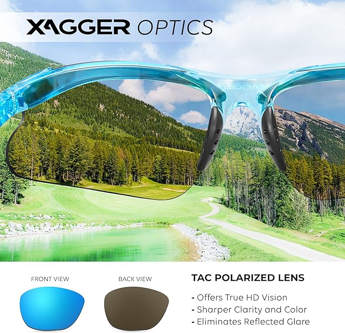Xagger Kids Youth Polarized Sports Sunglasses for Boys Girls Baseball Softball Glasses TR90 Frame
