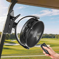 8-inch Magnetic Clip on Fan for Golf Cart, 12000mAH Battery Operated Portable Fan with 5 Speeds, LED Lantern, Magnetic Base, Compatible with EZGO Club Car Yamaha, Ideal Golf Cart Accessories