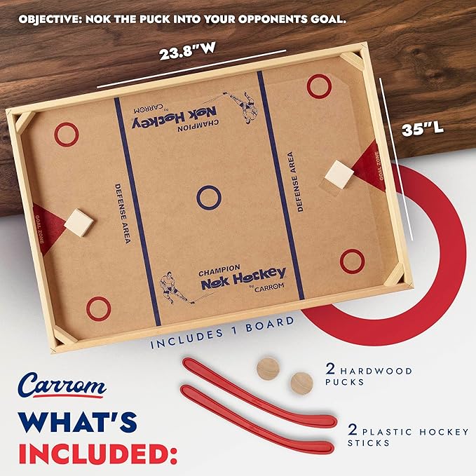 Carrom Champion Nok Hockey Game — Wooden Board Games - Image 4