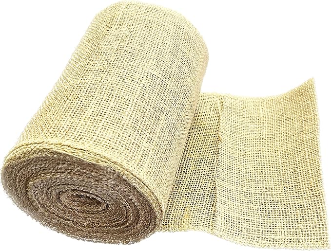 3-Pack Burlap Fabric Ribbon Natural Roll DIY Tree Protector Wrap Plant Bandage - Image 5
