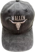 Wallen Hat Funny Baseball Skull Cowboy Cowgirl Western Hat Texas State Pride Country Music Lover Cap for Men Women