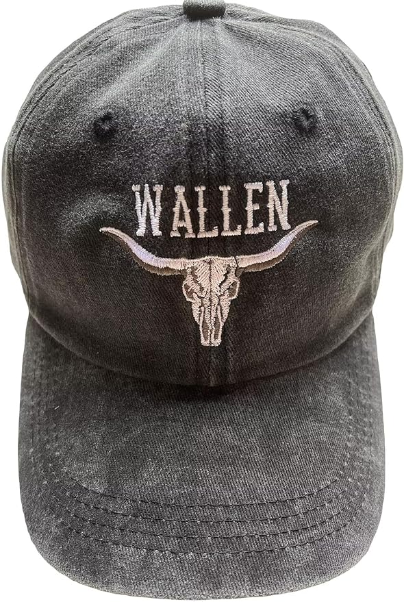 Wallen Hat Funny Baseball Skull Cowboy Cowgirl Western Hat Texas State Pride Country Music Lover Cap for Men Women
