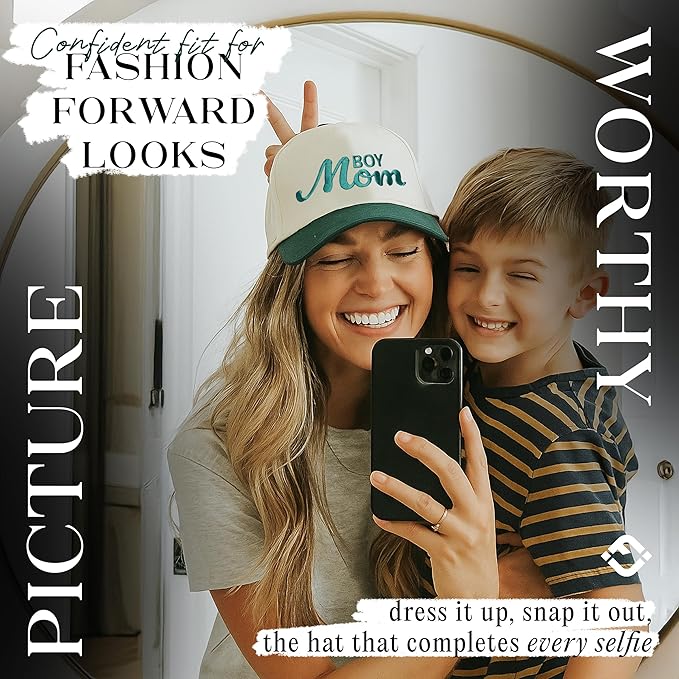 Funky Junque Trucker Hat Women Men 2-Tone Baseball Cap – Vintage Western Style Embroidered Snapback, Premium Cotton Blend