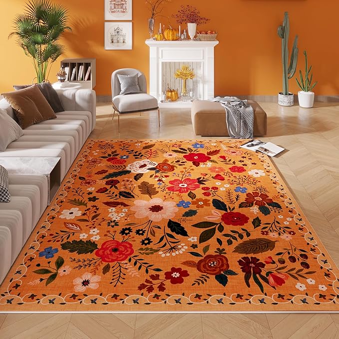 Rugcomf Area Rugs 8x10 Rug for Living Room Clearance Washable Boho Area Rug Non - Image 7
