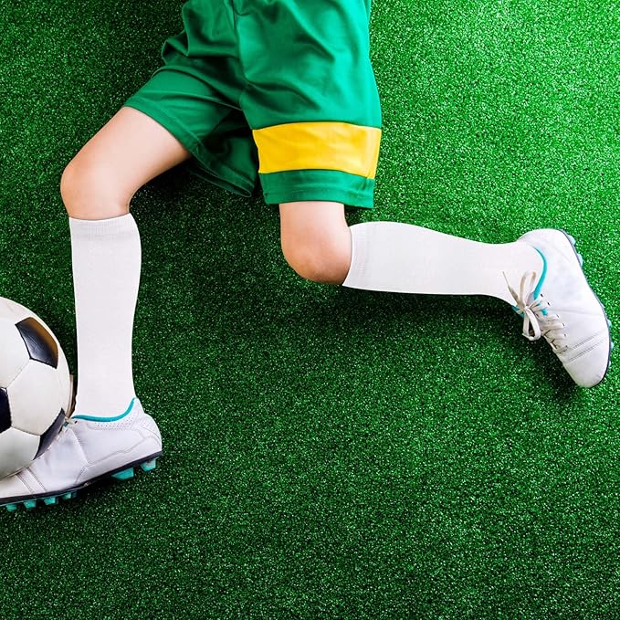 Sarfel Kids Soccer Socks Toddler Soccer Socks Girls Boys Soccer Socks Kids Tube Socks with Stripes Toddler Knee High Socks