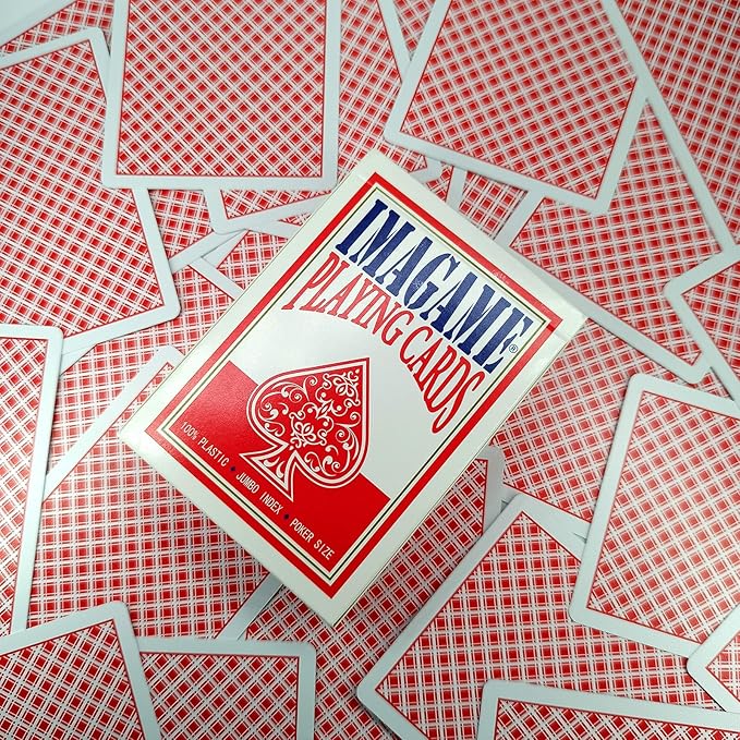 Plastic Playing Cards, Real Poker Size, Casino Quality, Jumbo Index, - Image 2