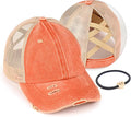 C.C Ponycap Messy High Bun Ponytail Adjustable Glitter Mesh Trucker Baseball Cap