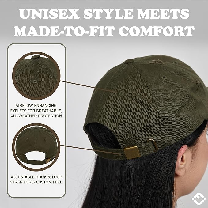 Funky Junque Distressed Vintage Baseball Cap - Embroidered Patch Women's Hat - Holiday, Lifestyle & Patriotic Designs