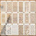 8x4 Inch Texture Stencils for Painting – 18pcs Reusable Background Templates by Unknown