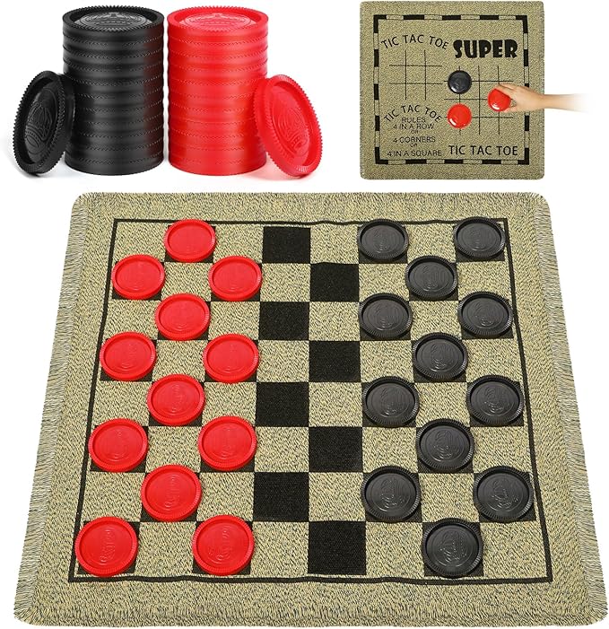 Giant Checkers Game Set by Mztkenan
