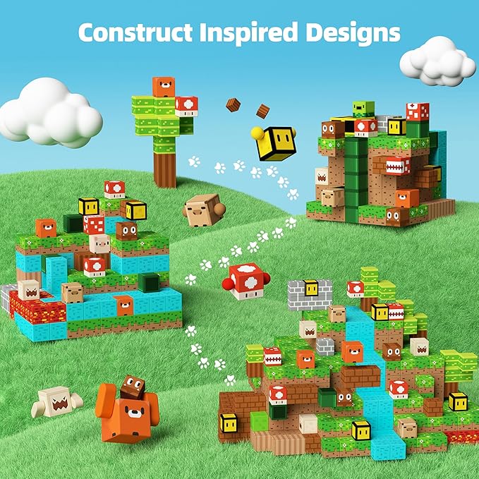 GobiDex 200PCS Magnetic Blocks Game-Based Building Toys - Image 2