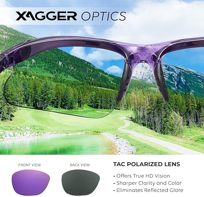 Xagger Kids Youth Polarized Sports Sunglasses for Boys Girls Baseball Softball Glasses TR90 Frame