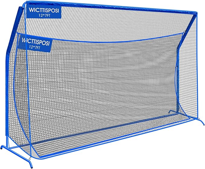 Golf Hitting Net with Extra Striking Net, 10x7ft/7x7ft Heavy Duty Golf Practice Nets for Golfers Backyard Driving Swing, Golf Impact Cage Metal Frame with Storage Bag&Elevated Base, Indoor Outdoor Use