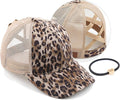 C.C Ponycap Messy High Bun Ponytail Adjustable Glitter Mesh Trucker Baseball Cap
