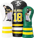 Funny Golf Head Covers - Leather Driver Headcover, Fairway Wood, and Hybrid Covers - Inspired Design with Premium Embroidery - Unique Golf Gift & Accessories for Men and Women Golfers