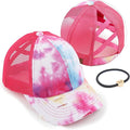 C.C Ponycap Messy High Bun Ponytail Adjustable Glitter Mesh Trucker Baseball Cap