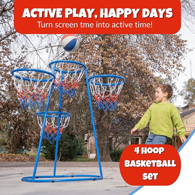 Activejoy- 4 Hoop Basketball Set - Image 2