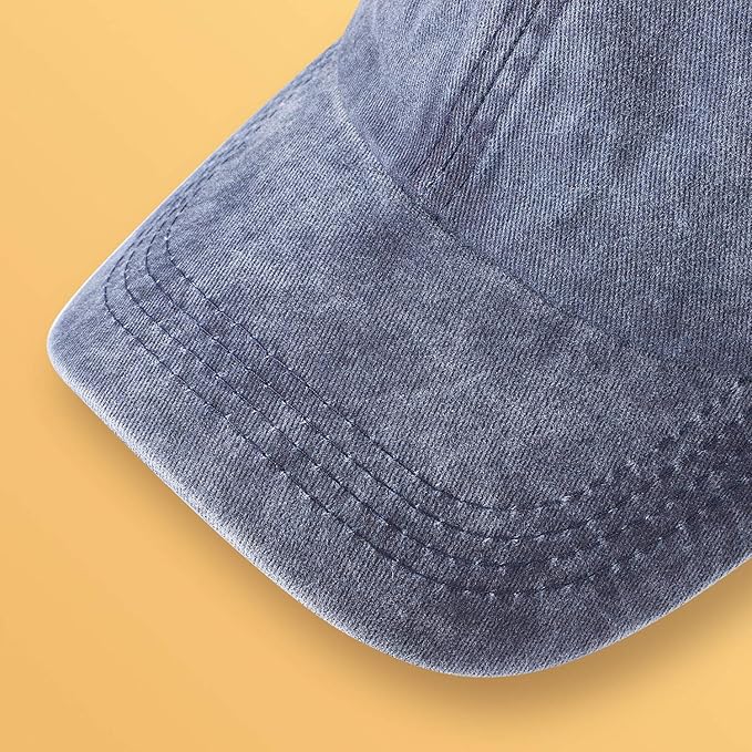 MEINICY 3 Packs Washed-Cotton Plain Baseball Cap, Vintage Adjustable Dad Hats Gift for Men/Women,Unstructured
