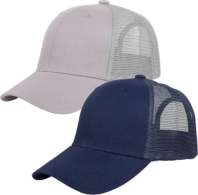 Falari Trucker Hat Baseball Cap Structured Plain Design 6 Panel, Adjustable Size