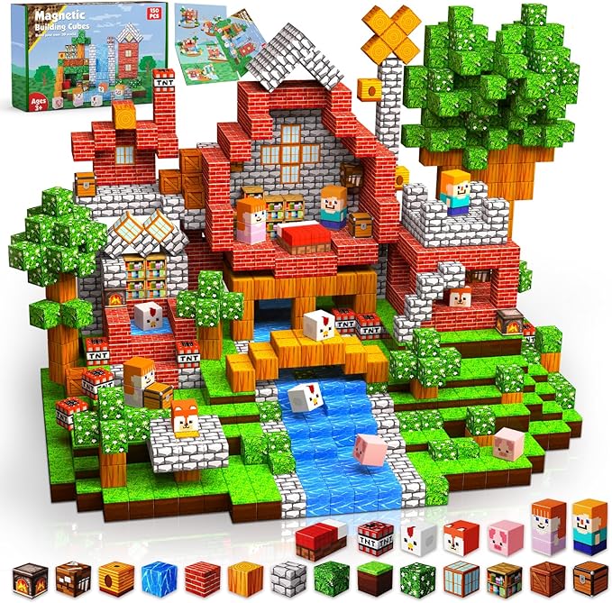 Goody King Magnetic Blocks|150PCS Magnetic Building Blocks Set, Stacking Magnets by GoodyKing