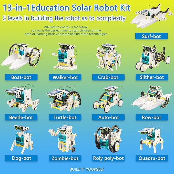 STEM 13-in-1 Solar Power Robots Creation Toy, Educational Experiment DIY - Image 4