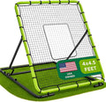 Baseball Rebounder Net 4x4.5 Ft Pitchback Trainer Bounce Back Fielding Net for Baseball and Softball Rebound Solo Practice with 3 Ball Return Angles
